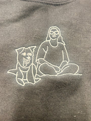 Outlined photo sweatshirt